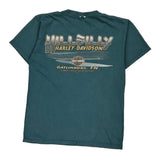 Harley Davidson Graphic T-Shirt - Medium Green Cotton