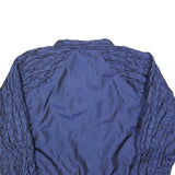 SADDLEBRED Womens Blue Jacket L Polyester Blend Plain Zip Lightweight Stylish