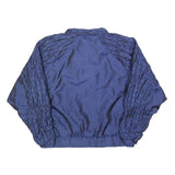 SADDLEBRED Womens Blue Jacket L Polyester Blend Plain Zip Lightweight Stylish