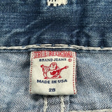 True Religion Contrast Stitch Jeans - 29W UK 8 Light Wash Denim