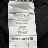 Carhartt Spellout Long Sleeve T-Shirt - Large Black Cotton