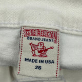 Made In Usa True Religion Jeans - 27W UK 6 White Cotton Blend
