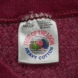 Basketball Fruit Of The Loom College Sweatshirt - XL Burgundy Cotton