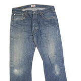 LEVI'S 501 Mens Blue Regular Straight Denim Medium W38 L33 Classic Zip Jeans