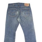 LEVI'S 501 Mens Blue Regular Straight Denim Medium W38 L33 Classic Zip Jeans