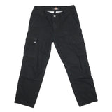 DICKIES Mens Jeans Black Regular Straight Denim W32 L26 Cargo Workwear