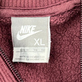 Nike Zip Up - XL Burgundy Cotton Blend