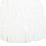 ZARA Womens White Fit & Flare Woven Dress Polyester Blend Long Sleeve M