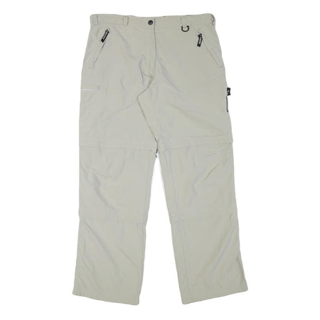 DACHSTEIN Womens Relaxed Beige Polyester Blend Zip Trousers W35 L32 Outdoor