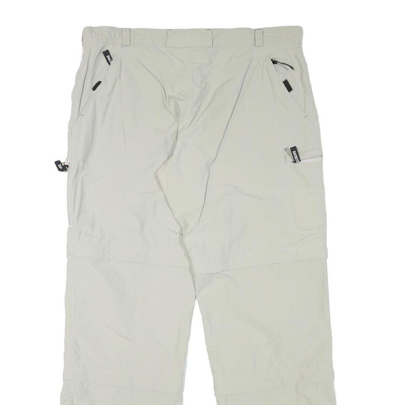 DACHSTEIN Womens Relaxed Beige Polyester Blend Zip Trousers W35 L32 Outdoor