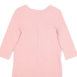 GANNI Womens Pink Fit & Flare Cotton Blend Dress Short Sleeve Knee Length S