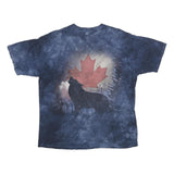 THE MOUNTAIN Mens Blue Graphic T-Shirt XL Short Sleeve Crew Neck Cotton