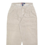 CHAPS RALPH LAUREN Mens Cotton Beige Relaxed Tapered Trousers W30 L30 Casual