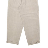 CHAPS RALPH LAUREN Mens Cotton Beige Relaxed Tapered Trousers W30 L30 Casual