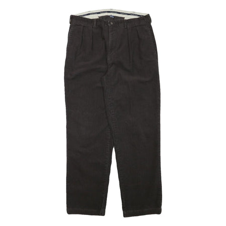 POLO RALPH LAUREN Mens Cotton Blend Black Relaxed Straight Trousers W34 L31