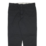 DICKIES Mens Cotton Blend Black Regular Fit Straight Leg Trousers W38 L30