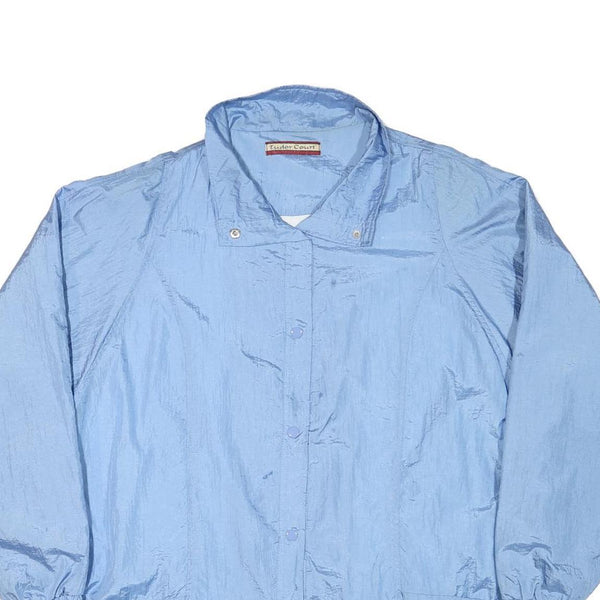 TUDOR COURT Womens Blue Button Jacket 2XL Polyester Blend Lightweight Classic
