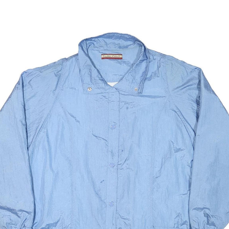 TUDOR COURT Womens Blue Button Jacket 2XL Polyester Blend Lightweight Classic