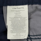 Carhartt Cargo Trousers - 35W 32L Navy Cotton Blend
