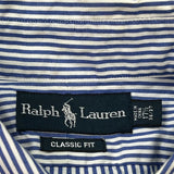 Ralph Lauren Striped Shirt - XL Blue Cotton