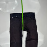 Dickies Carpenter Trousers - 37W 32L Black Cotton