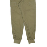 RIVER ISLAND Womens Cotton Blend Slim Khaki Green Cargo Trousers W26 L28 Elastic