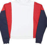 FILA Mens White & Red & Navy Hoodie XS Cotton Blend Pullover Logo Casual