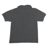 LACOSTE Mens Grey Short Sleeve Plain M Cotton Blend Polo Shirt Casual