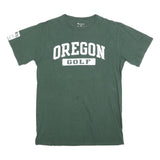 CHAMPION Mens Green Oregon Golf T-Shirt M Short Sleeve Crew Neck Cotton Blend