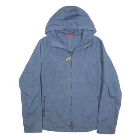 FJALLRAVEN Womens Blue Jacket XL Cotton Blend Zip Hooded Outdoor Comfortable