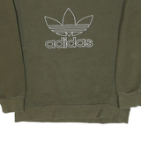 ADIDAS Mens Green Crew Neck S Sweatshirt Cotton Blend Casual Pullover
