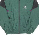 QUALITY Mens Green & Purple Zip Jacket M Polyester Blend Colourblock Sportswear