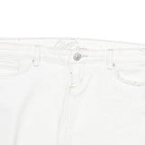 GAUGE Womens White Cotton Blend Mini Skirt Raw Hem Denim Style L Casual Summer