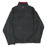 NAUTICA Mens Grey Red Cotton Blend Track Jacket XL Fleece Half Zip Casual Warm