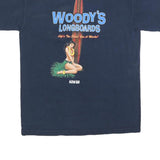 AL STYLE Mens Navy Blue Graphic T-Shirt M Short Sleeve Crew Neck Woody's