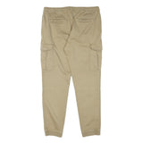 CLOCKHOUSE Mens Slim Beige Cargo Trousers W36 L31 Drawstring Cotton Blend