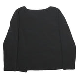 LAUREN RALPH LAUREN Womens Black Back Detail Long Sleeve Round Neck Top UK 6