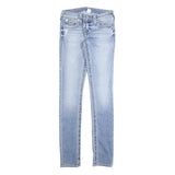 TRUE RELIGION Womens Slim Blue Denim Light Wash Jeans W26 L30 Stylish Comfort