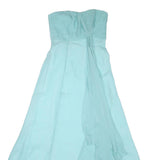 COAST Womens Blue Strapless Maxi Dress Polyester Blend UK 10 Evening Formal