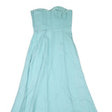 COAST Womens Blue Strapless Maxi Dress Polyester Blend UK 10 Evening Formal