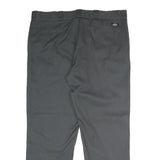 DICKIES Mens Polyester Blend Classic Grey Trousers W40 L30 Workwear Zip Closure