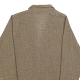 ELKNOT Womens Beige Linen Blend Jacket M Button Closure Loose Fit Casual