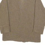 ELKNOT Womens Beige Linen Blend Jacket M Button Closure Loose Fit Casual