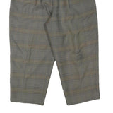 Wool Blend Womens Grey Relaxed Tapered Trousers W30 L21 Classic Checked Pattern