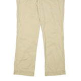 TOMMY HILFIGER Womens Beige Cotton Blend Regular Straight Trousers W34 L30