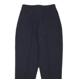 CITY LIFE Womens Polyester Blend Navy Relaxed Tapered Trousers W25 L25 Zip