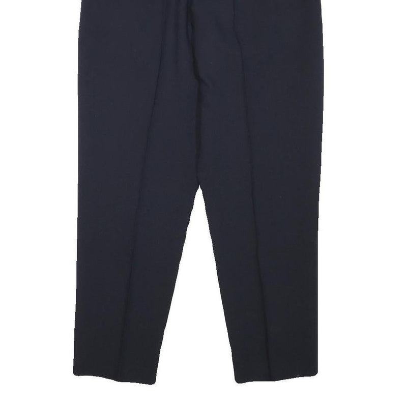 CITY LIFE Womens Polyester Blend Navy Relaxed Tapered Trousers W25 L25 Zip