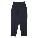 CITY LIFE Womens Polyester Blend Navy Relaxed Tapered Trousers W25 L25 Zip