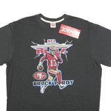 HOMAGE Mens Black NFL Blitz Brock Purdy Graphic T-Shirt XL Short Sleeve Crew