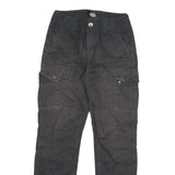 DICKIES Mens Cotton Blend Black Regular Fit Cargo Trousers W29 L30 Durable